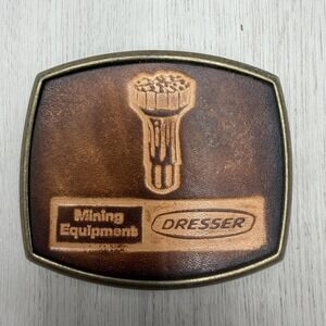 Marion Dresser Power Shovel Steam Dragline  Mining 80s Belt Buckle Peoria